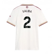 Arsenal William Saliba #2 Tredje Tröja Dam 2025-26 Korta ärmar